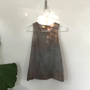 Tie dyed silk tank from Junim